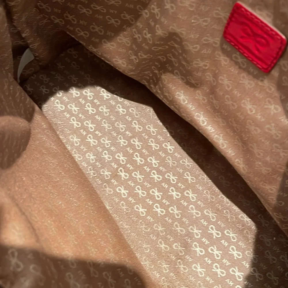 Anya Hindmarch Red and Tan Mini Bag - Picture 5 of 7